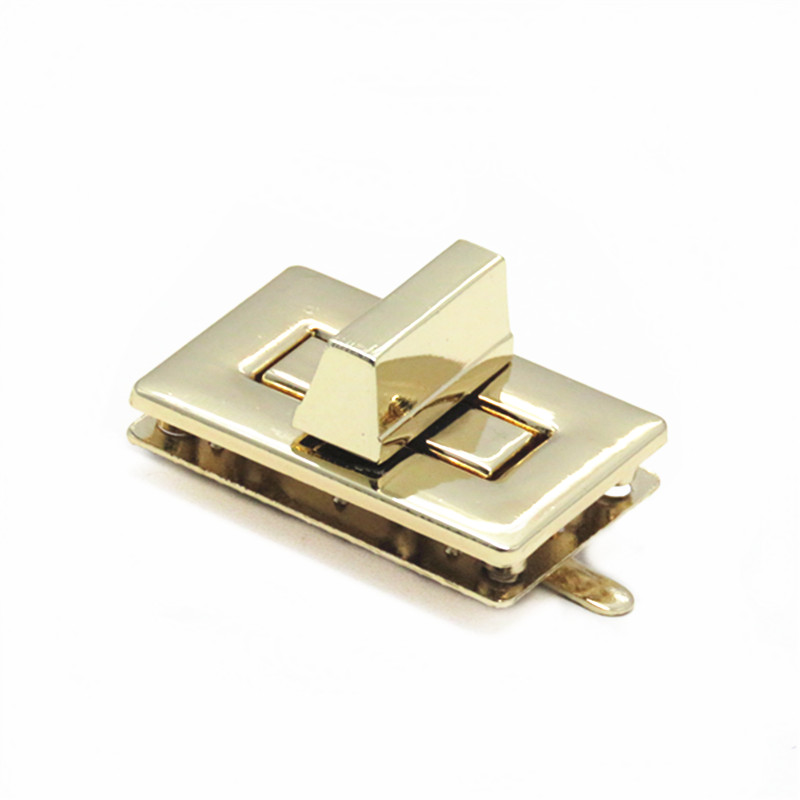 Gold Custom Square Metal Bag Lock